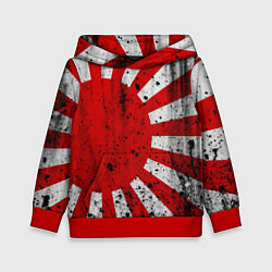 Толстовка-худи детская ЯПОНСКИЙ ФЛАГ, цвет: 3D-красный