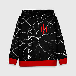 Толстовка-худи детская The Witcher, цвет: 3D-красный