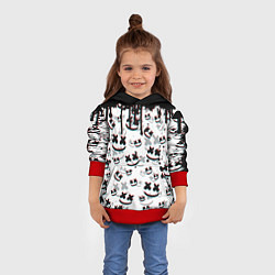 Толстовка-худи детская MARSHMELLO GLITCH, цвет: 3D-красный — фото 2
