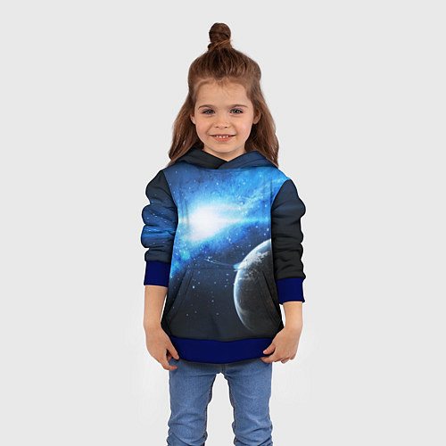 Детская толстовка Космос / 3D-Синий – фото 4