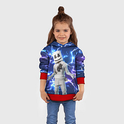 Толстовка-худи детская FORTNITE x MARSHMELLO, цвет: 3D-красный — фото 2