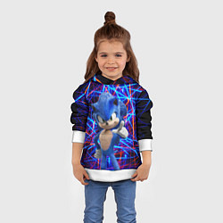 Толстовка-худи детская Sonic, цвет: 3D-белый — фото 2