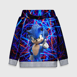 Толстовка-худи детская Sonic, цвет: 3D-меланж