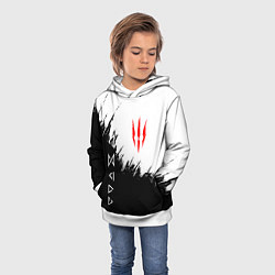 Толстовка-худи детская The Witcher, цвет: 3D-белый — фото 2