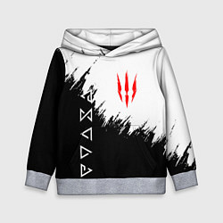 Толстовка-худи детская The Witcher, цвет: 3D-меланж