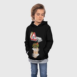 Толстовка-худи детская Шаурма, цвет: 3D-меланж — фото 2
