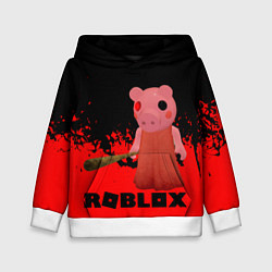 Толстовка-худи детская Roblox Piggy, цвет: 3D-белый