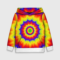 Толстовка-худи детская Tie-Dye, цвет: 3D-белый