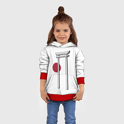 Толстовка-худи детская Япония Тории Z, цвет: 3D-красный — фото 2