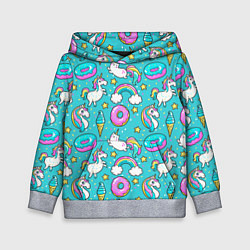Детская толстовка Turquoise unicorn
