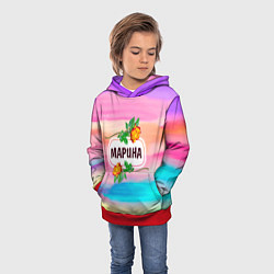 Толстовка-худи детская Марина, цвет: 3D-красный — фото 2