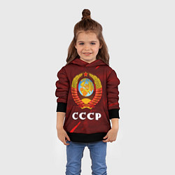 Толстовка-худи детская СССР USSR, цвет: 3D-черный — фото 2