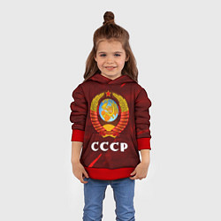 Толстовка-худи детская СССР USSR, цвет: 3D-красный — фото 2