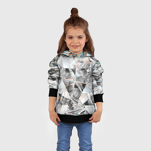 Детская толстовка Зеркальный калейдоскоп / 3D-Черный – фото 4