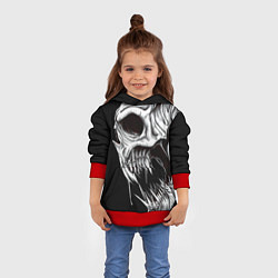 Толстовка-худи детская Череп Z, цвет: 3D-красный — фото 2