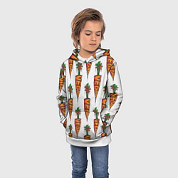 Толстовка-худи детская Vegan, цвет: 3D-белый — фото 2