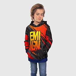 Толстовка-худи детская Eminem, цвет: 3D-синий — фото 2