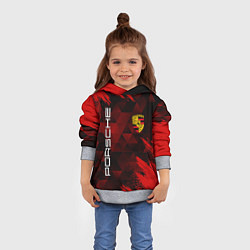 Толстовка-худи детская PORSCHE, цвет: 3D-меланж — фото 2