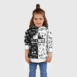 Толстовка-худи детская FORTNITE MARSHMELLO, цвет: 3D-белый — фото 2