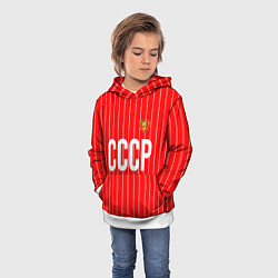 Толстовка-худи детская Форма сборной СССР, цвет: 3D-белый — фото 2