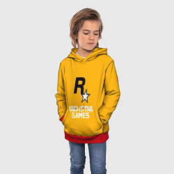 Толстовка-худи детская Рокстар, цвет: 3D-красный — фото 2