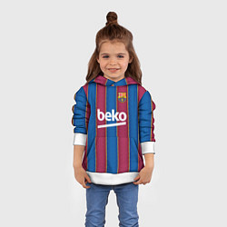Толстовка-худи детская FC Barcelona 2021, цвет: 3D-белый — фото 2