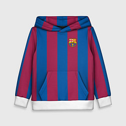 Толстовка-худи детская FC Barcelona 2021, цвет: 3D-белый