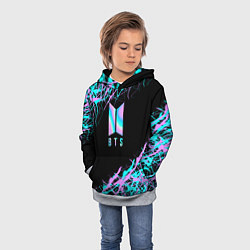 Толстовка-худи детская BTS, цвет: 3D-меланж — фото 2
