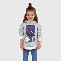 Толстовка-худи детская Синдзи Икари, цвет: 3D-белый — фото 2