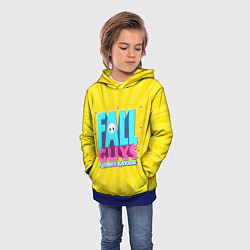 Толстовка-худи детская Fall Guys, цвет: 3D-синий — фото 2