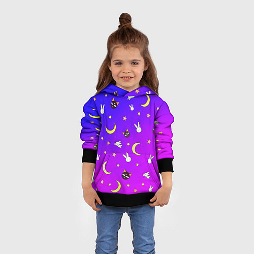 Детская толстовка СЭЙЛОР МУН / 3D-Черный – фото 4