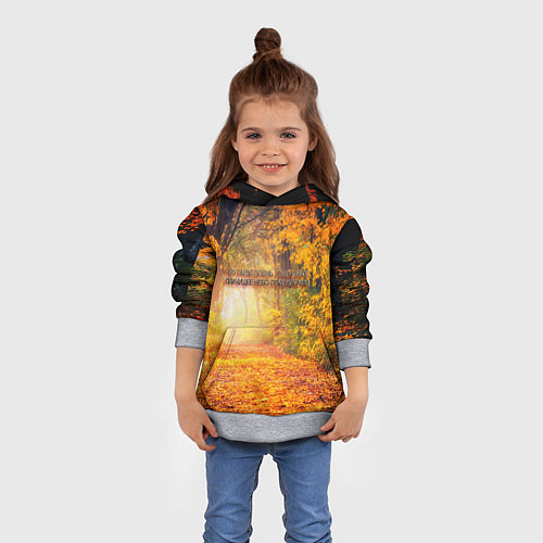 Детская толстовка Что такое осень - это небо / 3D-Меланж – фото 4