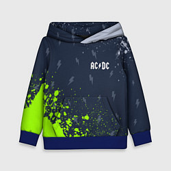 Толстовка-худи детская AC DС, цвет: 3D-синий