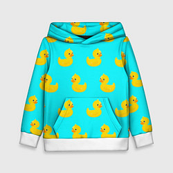 Толстовка-худи детская Уточки, цвет: 3D-белый