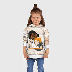 Толстовка-худи детская Haikyuu, цвет: 3D-белый — фото 2
