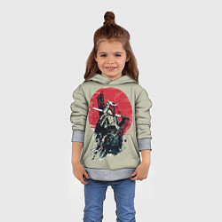 Толстовка-худи детская Samurai man, цвет: 3D-меланж — фото 2