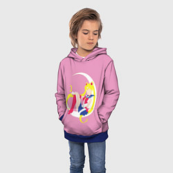 Толстовка-худи детская Сейлор мун, цвет: 3D-синий — фото 2