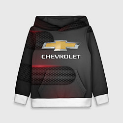 Толстовка-худи детская CHEVROLET, цвет: 3D-белый