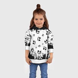 Толстовка-худи детская MARSHMELLO МАРШМЕЛЛОУ, цвет: 3D-белый — фото 2