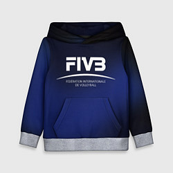 Толстовка-худи детская FIVB Volleyball, цвет: 3D-меланж