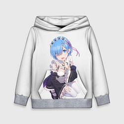 Толстовка-худи детская Re:Zero, цвет: 3D-меланж
