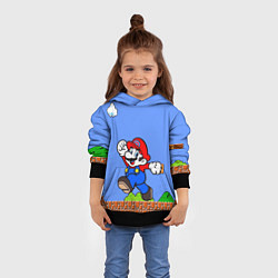 Толстовка-худи детская Mario, цвет: 3D-черный — фото 2