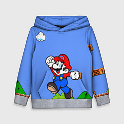 Толстовка-худи детская Mario, цвет: 3D-меланж