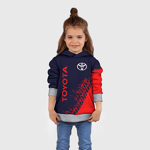 Детская толстовка TOYOTA ТОЙОТА / 3D-Меланж – фото 4