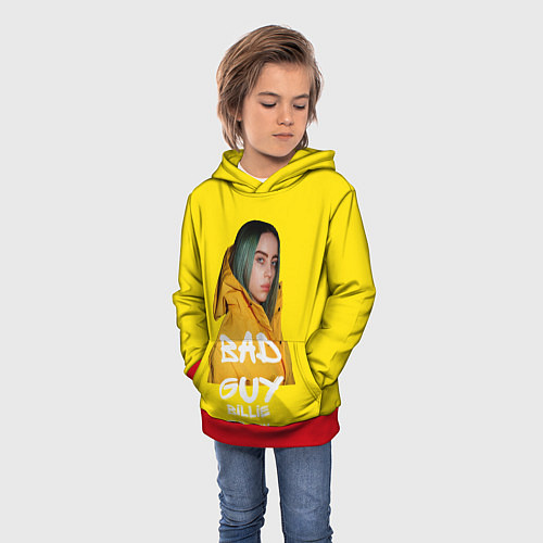 Детская толстовка Billie Eilish Билли Айлиш / 3D-Красный – фото 3
