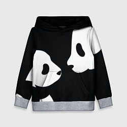 Толстовка-худи детская Panda, цвет: 3D-меланж