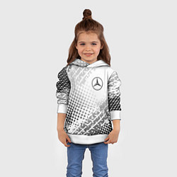 Толстовка-худи детская Mercedes-Benz, цвет: 3D-белый — фото 2