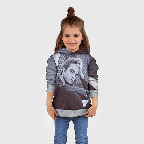 Детская толстовка Роберт Паттинсон / 3D-Меланж – фото 4