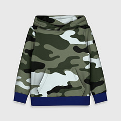 Толстовка-худи детская Camouflage 2, цвет: 3D-синий