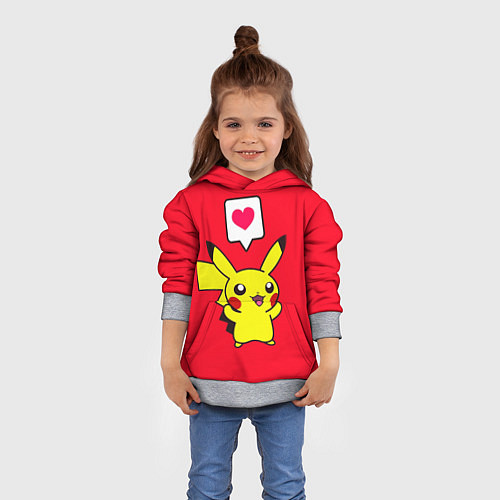 Детская толстовка Pikachu Pika Pika / 3D-Меланж – фото 4